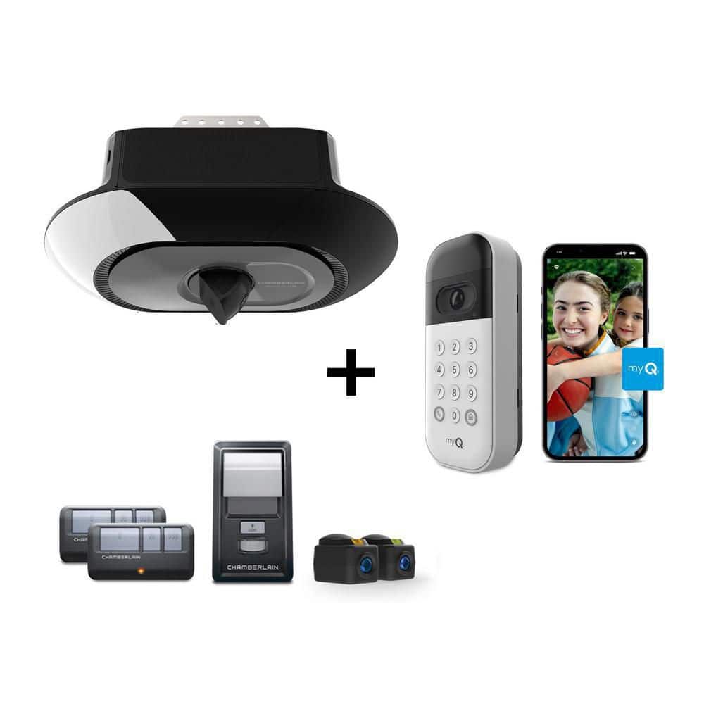 Chamberlain B4643T Secure View belt-drive smart garage door opener with camera installed by DPS Garage Doors in Ottawa