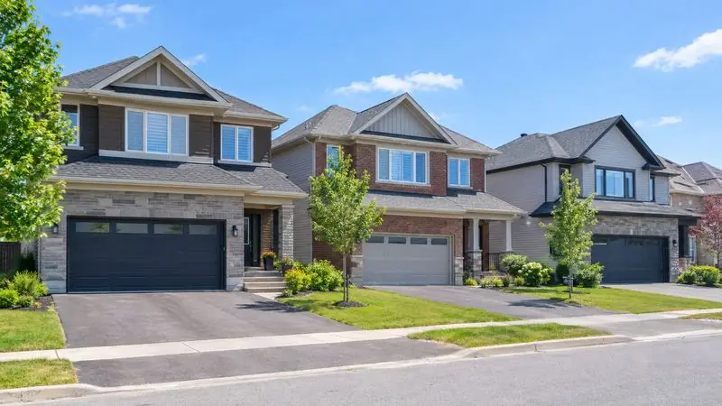 Homes with garage doors in Stittsville, Ontario