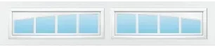 Arched Stockbridge Ranch decorative window insert — Richards-Wilcox Milestone garage door, Ottawa