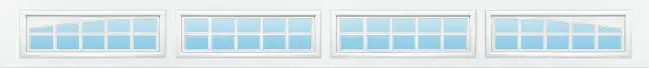 Berkshire 10-Pane Ranch decorative window insert — Richards-Wilcox Milestone garage door, Ottawa