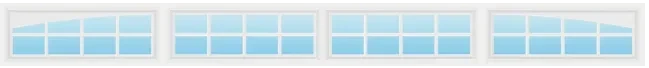 Berkshire 8-Pane Ranch decorative window insert — Richards-Wilcox Milestone garage door, Ottawa