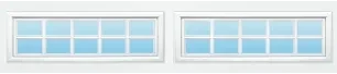 Stockton 10-Pane Ranch decorative window insert — Richards-Wilcox Milestone garage door, Ottawa