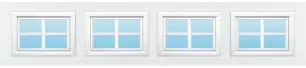 Stockton Colonial decorative window insert — Richards-Wilcox Milestone garage door, Ottawa