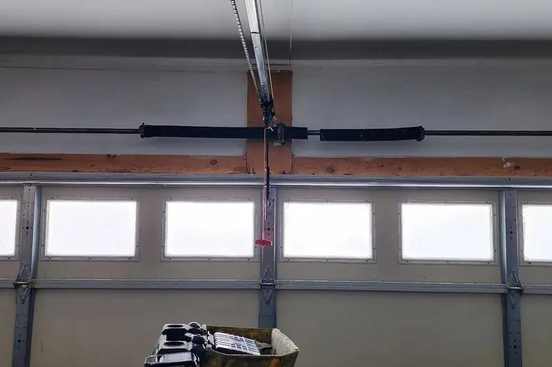 DPS Garage Doors newly installed dual torsion springs on a garage door in Ottawa
