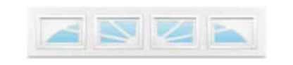 Sunburst 4 decorative window insert — Richards-Wilcox Canton garage door, Ottawa