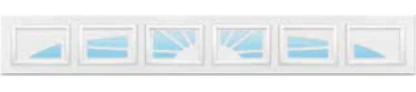 Sunburst 6 decorative window insert — Richards-Wilcox Canton garage door, Ottawa