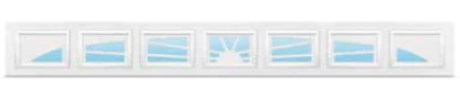 Sunburst 7 decorative window insert — Richards-Wilcox Canton garage door, Ottawa