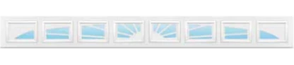Sunburst 8 decorative window insert — Richards-Wilcox Canton garage door, Ottawa