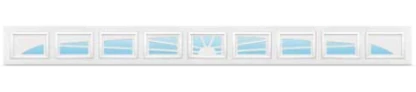 Sunburst 9 decorative window insert — Richards-Wilcox Canton garage door, Ottawa