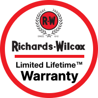 Richards-Wilcox Limited Life-Timer Warranty badge
