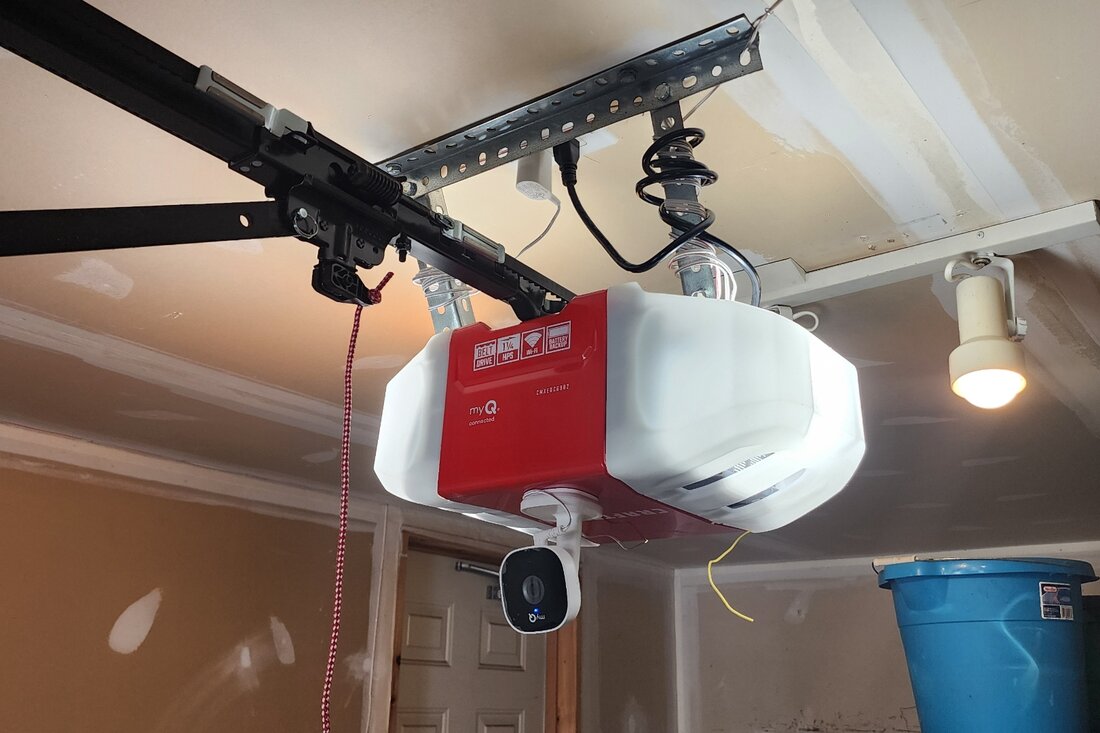 DPS Garage Doors newly installed belt-drive smart Wi-Fi garage door opener replacement in Ottawa